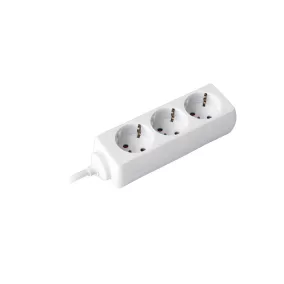   Commel elosztó, hosszabbító 3-as, érintésvédelemmel, fehér, 5m, 16A, 3500W