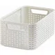 Rattan hatású kosár, 6l, törtfehér, CURVER "Style S"