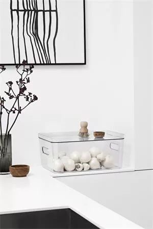 Műanyag tárolódoboz, 15,4 liter, SMARTSTORE "Compact Clear L", átlátszó