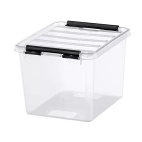   Műanyag tárolódoboz, 3 liter, fekete fogantyúkkal, SMARTSTORE "Classic 3", átlátszó