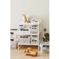   Műanyag tárolódoboz, fekete fogantyúkkal, 6 rekeszes, SMARTSTORE "Classic 15", átlátszó