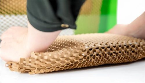 Csomagolópapír, méhsejtcellás, 250m x 400mm, 80 g, barna