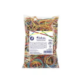   Postázógumi, 60X2 mm, VICTORIA FACILITY, 0,5 kg, vegyes színű