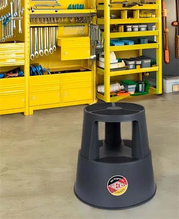 Gurulós polipropilén zsámoly, WEDO, sötétszürke