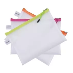   Rendszerező tasak, cipzáras, A5, 243x180 mm, DONAU, vegyes színek