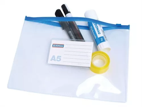 Rendszerező tasak, A5, PVC, simítózáras, DONAU