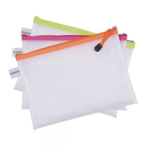   Rendszerező tasak, cipzáras, A4, 343x246 mm, DONAU, vegyes színek