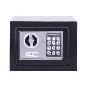   Bútorszéf, elektronikus zár, 230x170x170 mm, DONAU "Tech", fekete