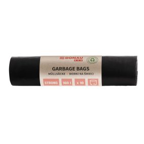   Szemeteszsák, extra erős, 160 l, 10 db, 70 µ, DONAU "Eco", fekete