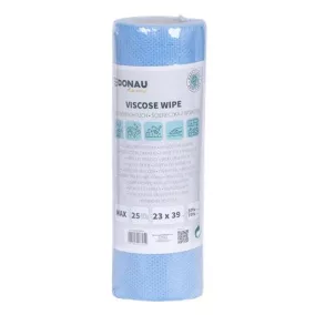   Törlőkendő, univerzális, 25 db, 23x39cm, DONAU "Home", kék
