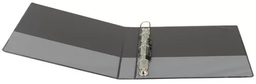 Gyűrűs könyv, panorámás, 4 gyűrű, D alakú, 20 mm, A4, PP, DONAU, fekete