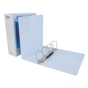   Gyűrűs könyv, panorámás, 4 gyűrű, D alakú, 100 mm, A4, PP, DONAU, fehér