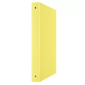   Gyűrűs könyv, 4 gyűrű, 35 mm, A4, PP/karton, DONAU, citromsárga