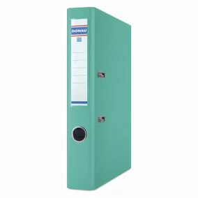   Iratrendező, 50 mm, A4, PP, élvédő sínnel, DONAU "Premium", türkiz