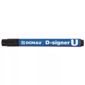   Alkoholos marker, 2-4 mm, kúpos, DONAU "D-signer U", fekete