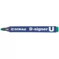   Alkoholos marker, 2-4 mm, kúpos, DONAU "D-signer U", zöld