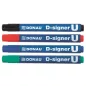   Alkoholos marker, 2-4 mm, kúpos, DONAU "D-signer U", zöld