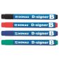   Táblamarker, 2-4 mm, kúpos, DONAU "D-signer B"", fekete