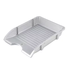   Irattálca, műanyag, törhetetlen, DONAU "Solid", ezüst