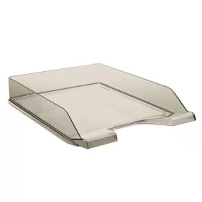 Irattálca, műanyag, DONAU, áttetsző füstszínű