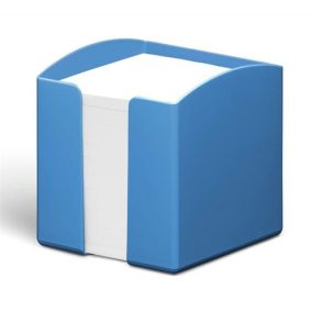   Jegyzettömbtartó, műanyag, 100x100 mm, feltöltve, DURABLE "ECO", kék