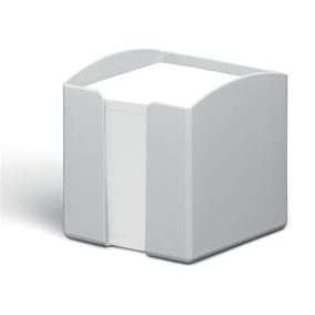   Jegyzettömbtartó, műanyag, 100x100 mm, feltöltve, DURABLE "ECO", szürke