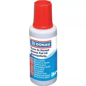 Bélyegzőfesték, 30 ml, DONAU, piros
