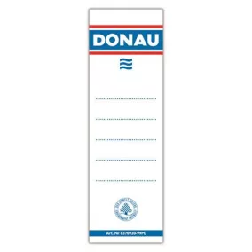   Cserecímke, iratrendezőhöz, öntapadó, 54x153 mm, DONAU, fehér