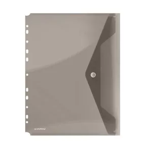   Irattartó tasak, A4, PP, patentos, lefűzhető, DONAU, füstszínű