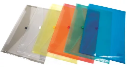 Irattartó tasak, A5, PP, patentos, DONAU, piros