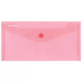 Irattartó tasak, DL, PP, patentos, DONAU, piros