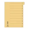 Regiszter, karton, A4, mikroperforált, DONAU, citromsárga