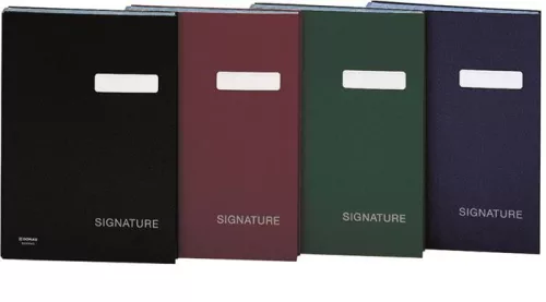 Aláírókönyv, A4, 20 rekeszes, karton, DONAU, fekete