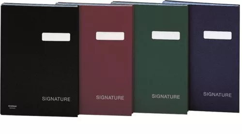 Aláírókönyv, A4, 20 rekeszes, karton, DONAU, sötétkék