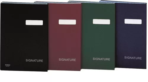 Aláírókönyv, A4, 20 rekeszes, karton, DONAU, vörös