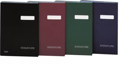 Aláírókönyv, A4, 20 rekeszes, karton, DONAU, zöld