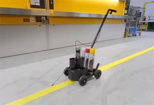 Padlójelölő kocsi, festékszóróhoz, DURABLE "Duraline® EasyTrack"