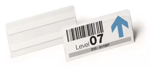 Logisztikai zseb, 150x67 mm, fekvő, DURABLE, öntapadó csíkkal, átlátszó