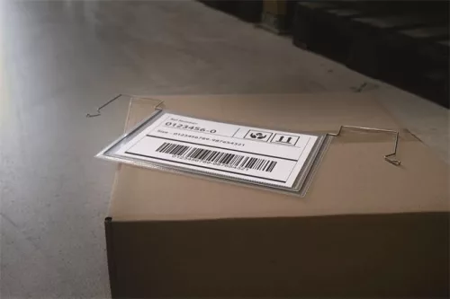 Logisztikai zseb, zsebdróttal, A5, fekvő, PP, DURABLE "HARD COVER", átlátszó
