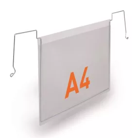   Logisztikai zseb, zsebdróttal, A4, fekvő, PP, DURABLE "HARD COVER", átlátszó