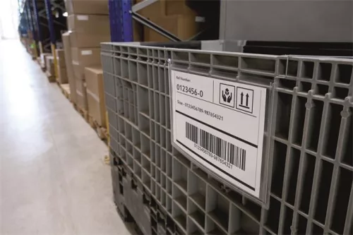 Logisztikai zseb, zsebdróttal, A4, fekvő, PP, DURABLE "HARD COVER", átlátszó