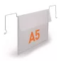 Logisztikai zseb, A5, fekvő, DURABLE, dróttal, áttetsző