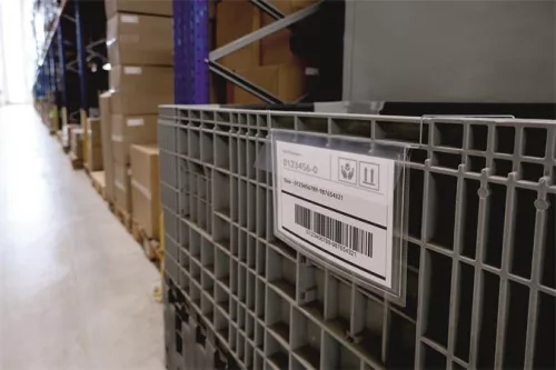 Logisztikai zseb, A5, fekvő, DURABLE, dróttal, áttetsző