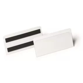   Logisztikai zseb, mágneses, 150x67 mm, fekvő, DURABLE "HARD COVER", átlátszó