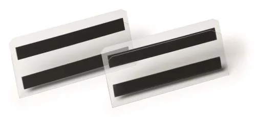 Logisztikai zseb, mágneses, 150x67 mm, fekvő, DURABLE "HARD COVER", átlátszó