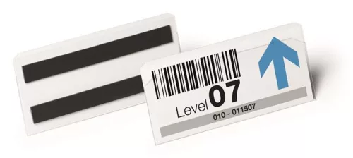 Logisztikai zseb, mágneses, 150x67 mm, fekvő, DURABLE "HARD COVER", átlátszó