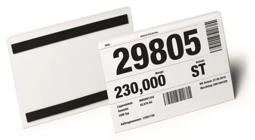 Logisztikai zseb, mágneses, A5, fekvő, DURABLE "HARD COVER", átlátszó