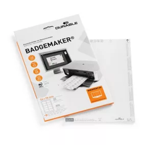 Betétlap, 54x90 mm, DURABLE, fehér