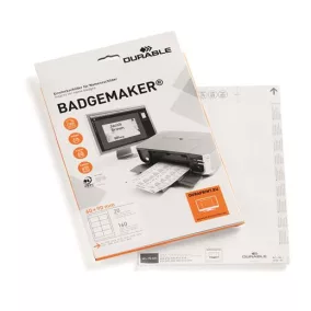 Betétlap, 60x90 mm, DURABLE, fehér