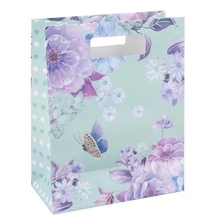 Ajándéktáska, 26x32,5x10 cm, DONAU "Home" vegyes minta